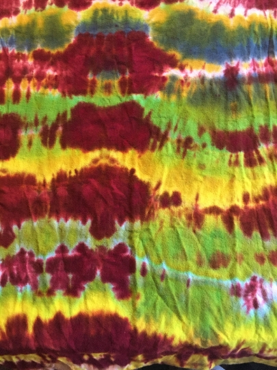 Tie Dyed 100% Cotton Flannel Scarf - Warm Rich Fall Colors -66x21" #15 picture