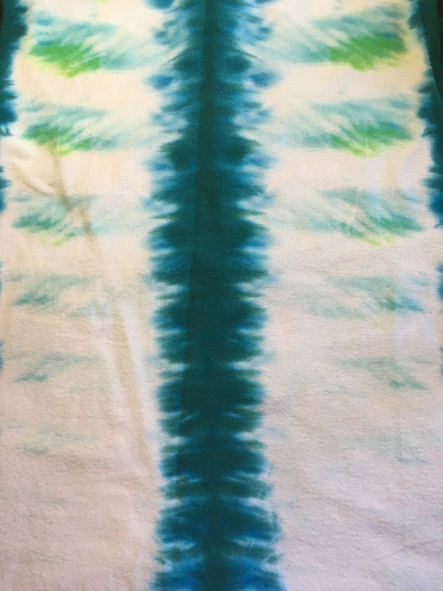 Tie Dyed 100 % Cotton Flannel Scarf - Green and Turquoise Scarf - Beautiful Accessory for Anyone! 60"x21" #5 picture