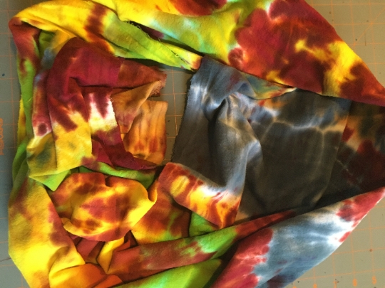 Tie Dyed 100% Cotton Flannel Scarf - Warm Rich Colors - Fall Colors - Unisex - 66x21". #10 picture