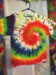 Tie Dye - Rainbow Confetti Tie Dyed T Shirt - Mens L (42-44) 100% Cotton Fruit of the Loom. #309