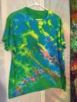 Tie Dyed T Shirt - Bright Bold Colors - 100% Cotton Mens - Gildan - L (42-44) Short Sleeve Shirt