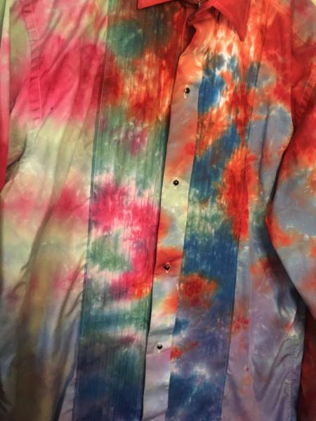 Tie Dyed Eton Classic Mens Large (16) Extra Long Sleeve Button Down 100% Cotton Formal Dress Shirt - Recycled - Gently Used picture