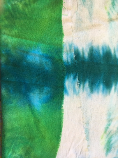 Tie Dyed 100 % Cotton Flannel Scarf - Green and Turquoise Scarf - Beautiful Accessory for Anyone! 60"x21" #5 picture