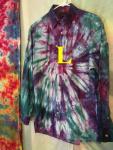 Tie Dyed JoS. A. Bank Mens Large (16/34) Long Sleeve Button Down 100% Cotton Dress Shirt - Recycled - Gently Used