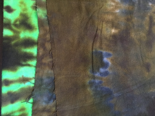 Tie Dyed 100 % Cotton Flannel Scarf - Dark and Warm Colors - Beautiful Accessory for Anyone! 62"x20". #2 picture