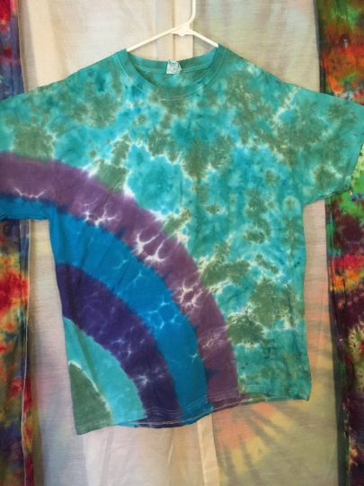 Tie Dye - Tie Dyed T Shirt - Mens XL (46-48) Fruit of the Loom 100% Cotton Short Sleeve Shirt picture