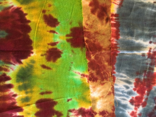 Tie Dyed 100% Cotton Flannel Scarf - Warm Rich Colors - Fall Colors - Unisex - 66x21". #10 picture