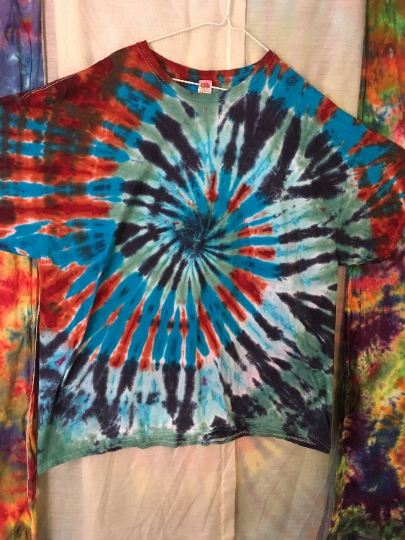 Tie Dye - Tie Dyed T Shirt - Mens 3 XL (54-56) Fruit of the Loom - 100% Cotton - Short Sleeve Shirt  #352 picture