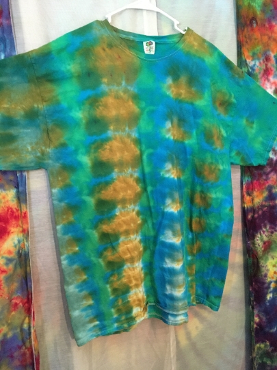 Tie Dye - Tie Dyed T Shirt - Mens 2 XL (50-52) 100% Cotton Fruit of the Loom - Short Sleeve. #340 picture