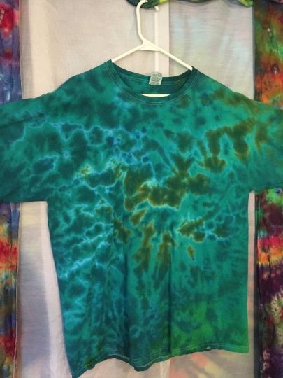 Tie Dye - Tie Dyed T Shirt - Mens XL (46-48) Fruit of the Loom 100% Cotton Short Sleeve Shirt - Comfort Colors Tshirt. #333