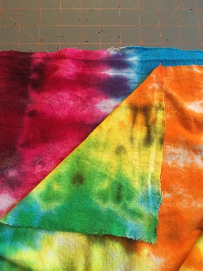 Tie Dyed 100% Cotton Flannel Scarf - Bright Rainbow Colors -64x22". #9 picture