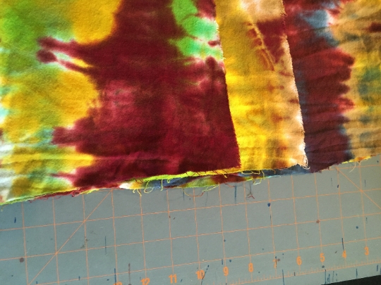 Tie Dyed 100% Cotton Flannel Scarf - Warm Rich Fall Colors -66x21" #15 picture