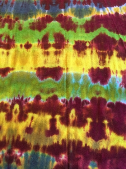 Tie Dyed 100% Cotton Flannel Scarf - Warm Rich Colors - Fall Colors - Unisex - 66x21". #10 picture