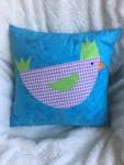 Chicken appliqué pillow