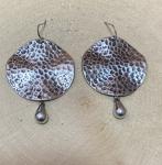 Hammered Siler Circle Earrings