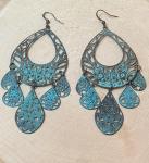 Light and Breezy Teal Teardrop Earrings