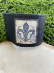 Fleur-de-lis Leather Cuff