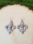 Fleur-de-lis Bling Earrings