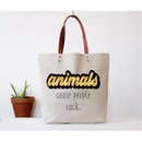 Animals Because People Suck Tote picture