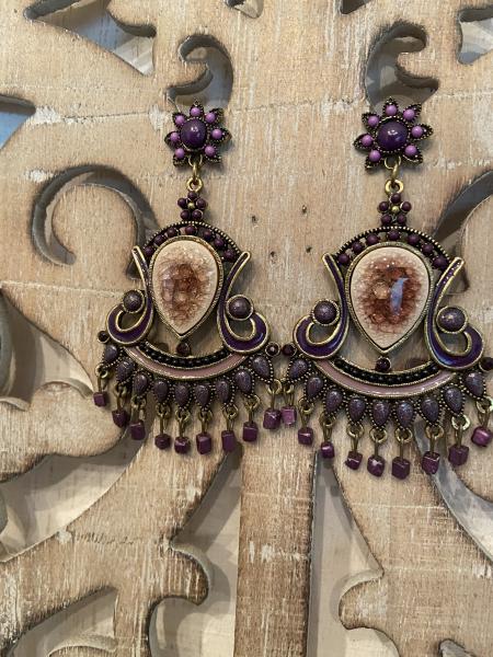 Purple Swirl Earrings