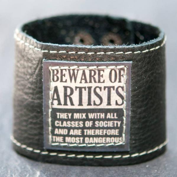 Beware of Artist Leather Cuff Bracelet