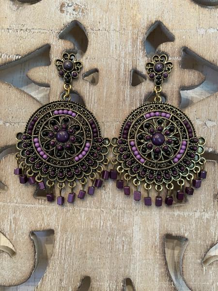 Boho Purple Earrings