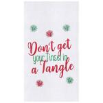 Tinsel In A Tangle Embroidered Flour Sack KitchenTowel