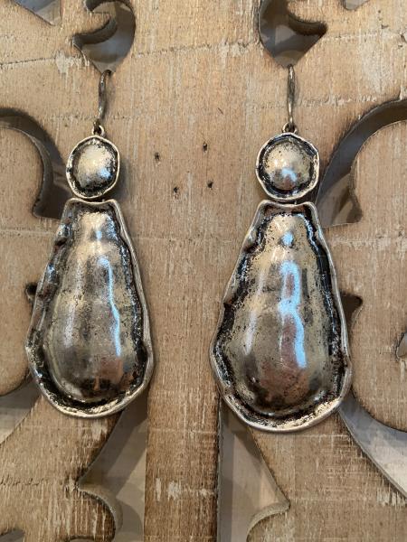 Hammered Silver Earrings picture