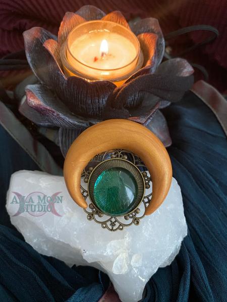 Gold moon pendant
