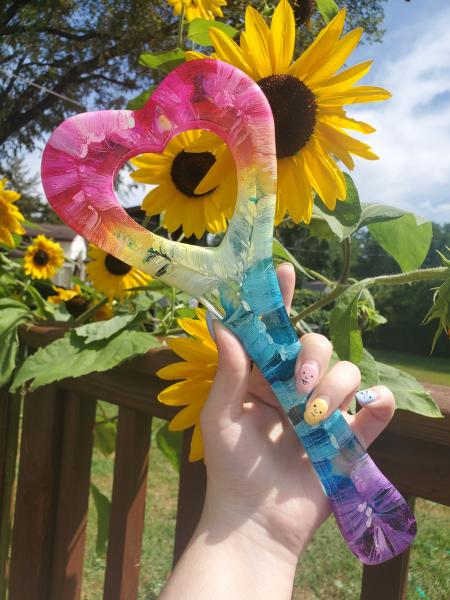 Rainbow Heart Paddle picture