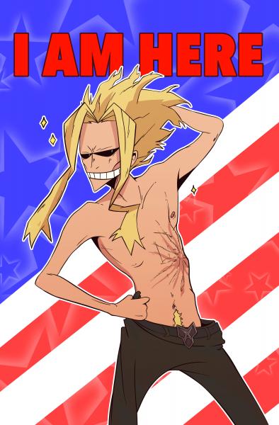 All Might I AM HERE Print picture