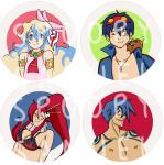 Gurren Lagann Buttons