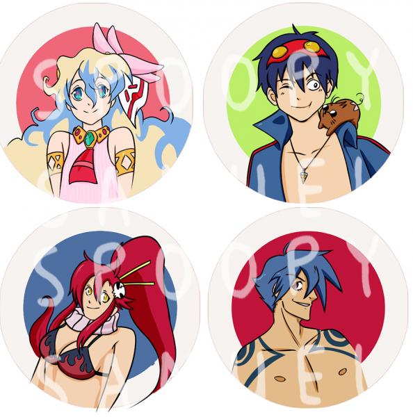 Gurren Lagann Buttons picture