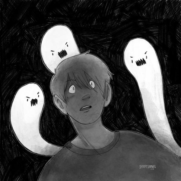 Spooky Ghost Print