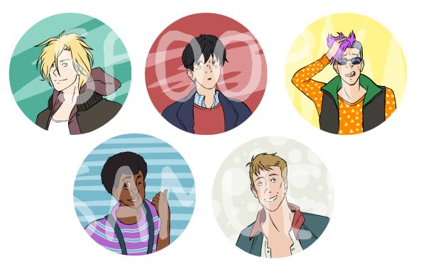 Banana Fish Buttons