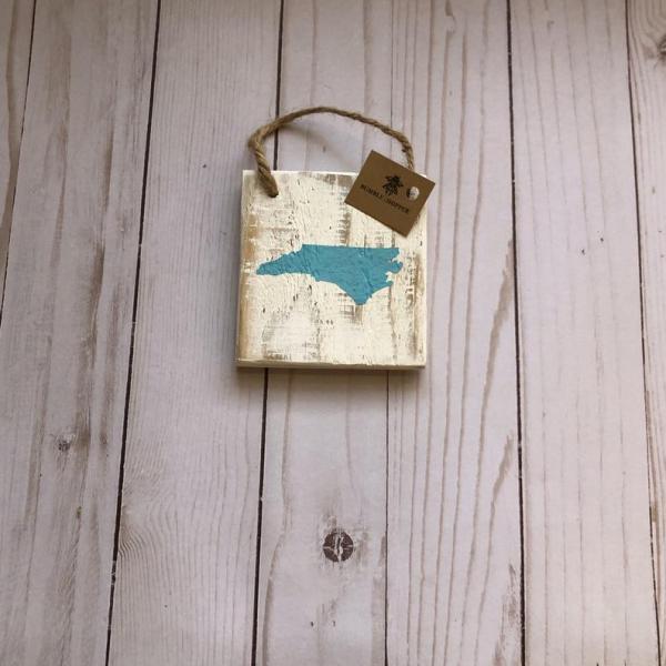 Carolina Blue NC Wood Ornament picture