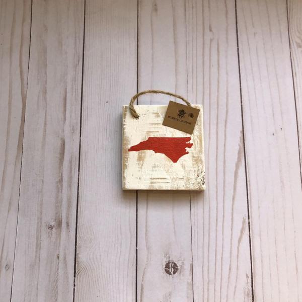 Wolfpack Red NC Wood Ornament picture