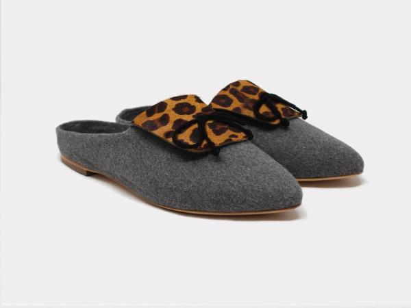 Cortina Mules Brown Leopard picture