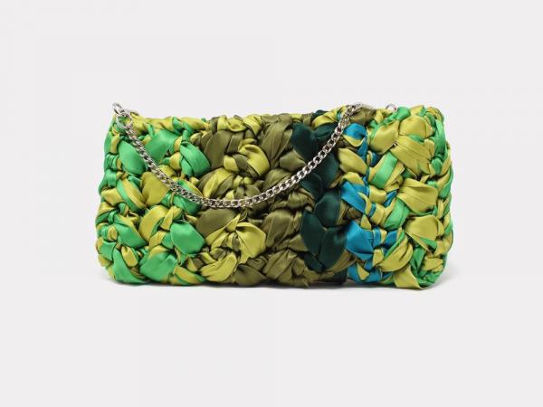 Lorenza Gandaglia Ribbon Clutch Green