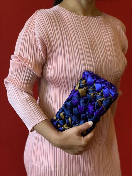 Lorenza Gandaglia Ribbon Clutch Purple picture