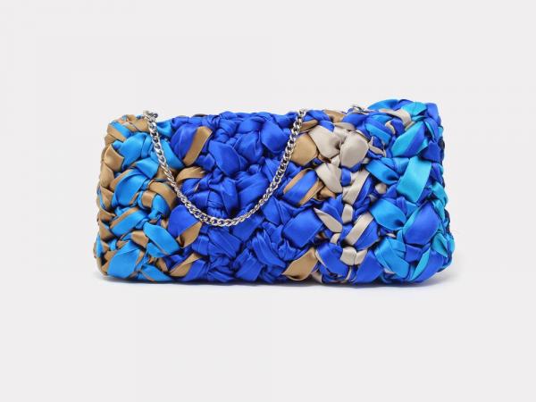 Lorenza Gandaglia Ribbon Clutch Blue picture