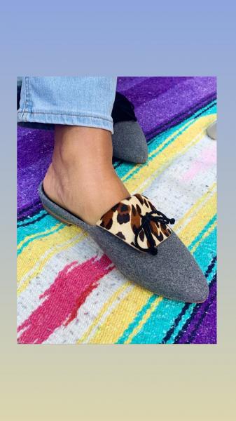 Cortina Mules Brown Leopard picture