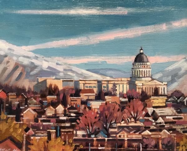 Autumn on the Hill, 8x10", oil on canvas