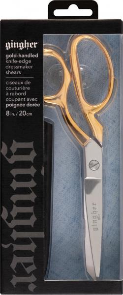 Gingher 8in Gold Handle Knife Edge Shears