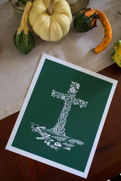 Holy Week Cross Print