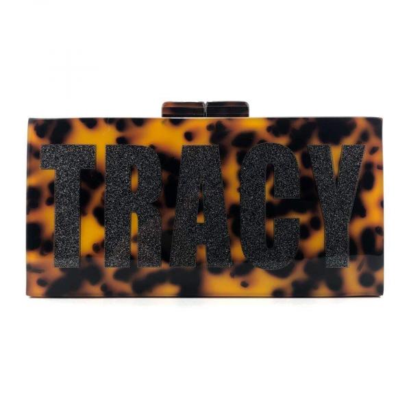 Tortoise Customized Acrylic Clutch: Over 40 Font Color Options! picture