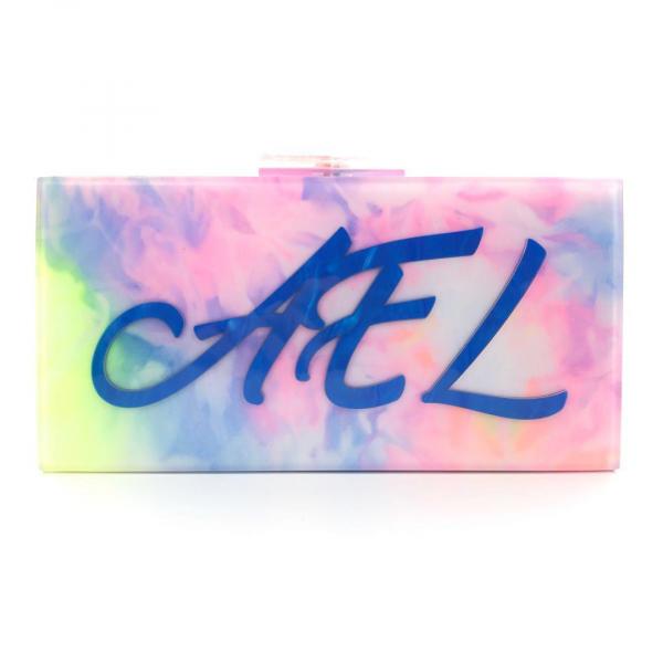 Tie Dye Customized Acrylic Clutch: Over 40 Font Color Options! picture