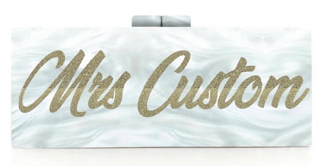 Mrs. Customized Acrylic Clutch: Over 40 colors to Mix and Match! picture