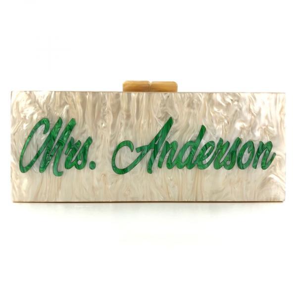 Mrs. Customized Acrylic Clutch: Over 40 colors to Mix and Match! picture