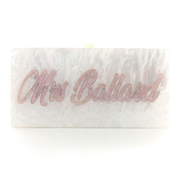 Mrs. Customized Acrylic Clutch: Over 40 colors to Mix and Match! picture